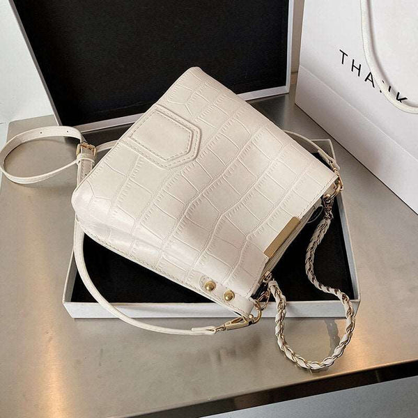 Bolsa de Couro Pequena com Dupla Alça