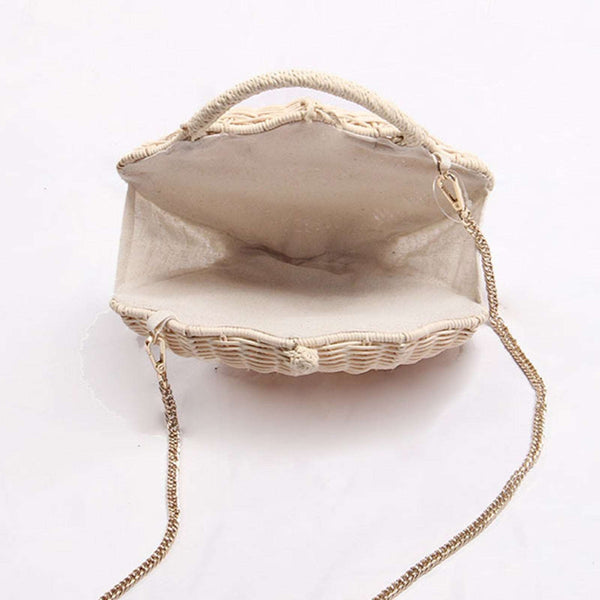 Bolsa Pequena de Ombro Artesanal Concha Praia