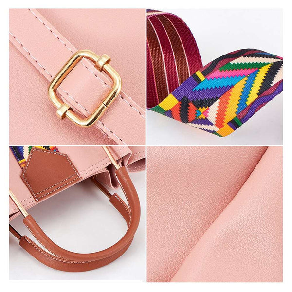 Bolsa Grande de Couro Kit 3 Peças