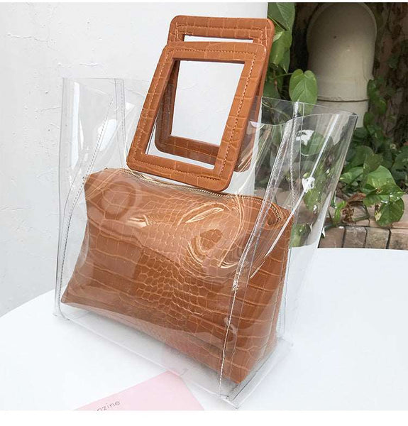 Bolsa Pequena de Mão Vinil Transparente