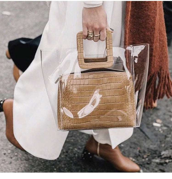 Bolsa Pequena de Mão Vinil Transparente