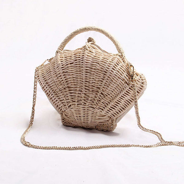 Bolsa Pequena de Ombro Artesanal Concha Praia