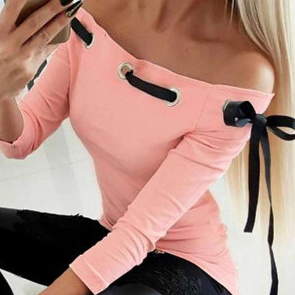 Blusa Manga Longa Ombro a Ombro
