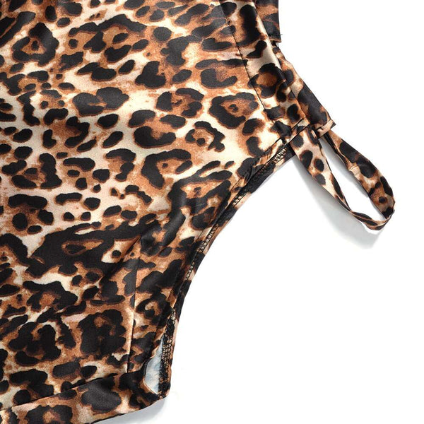 Blusa Alongada sem Mangas Animal Print Onça