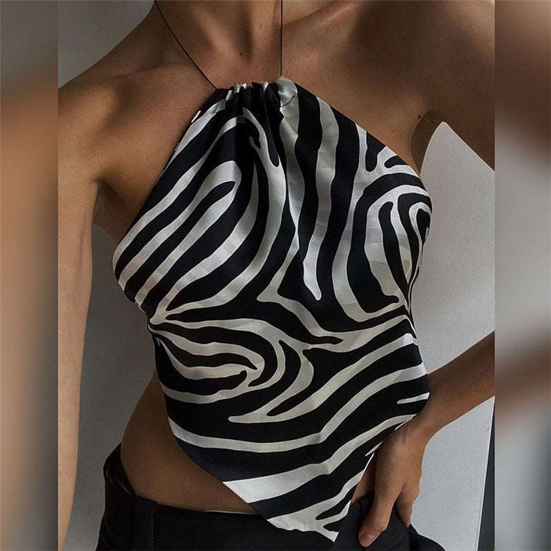 Blusa Frente Única Animal Print Zebra