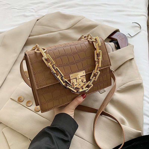 Bolsa Pequena de Couro com Dupla Alça