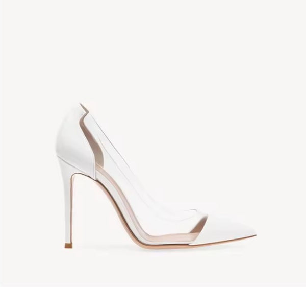 Scarpin Vinil Transparente Salto Alto Fino 8cm e 10cm