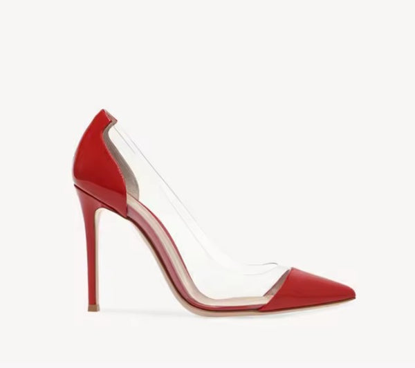 Scarpin Vinil Transparente Salto Alto Fino 8cm e 10cm