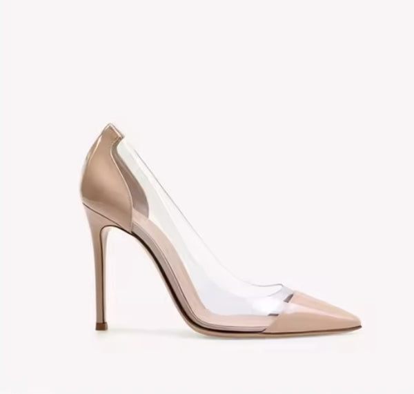 Scarpin Vinil Transparente Salto Alto Fino 8cm e 10cm