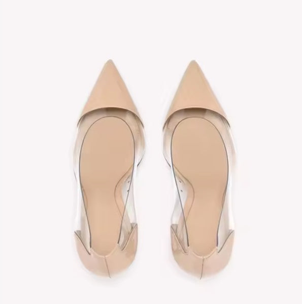 Scarpin Vinil Transparente Salto Alto Fino 8cm e 10cm
