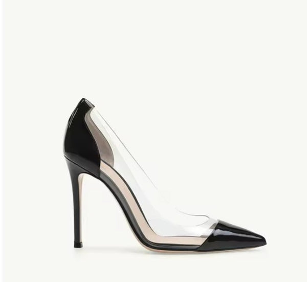 Scarpin Vinil Transparente Salto Alto Fino 8cm e 10cm