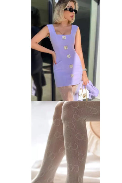 Meia calça feminina transparente com textura estilizada, modelagem confortável e acabamento sofisticado