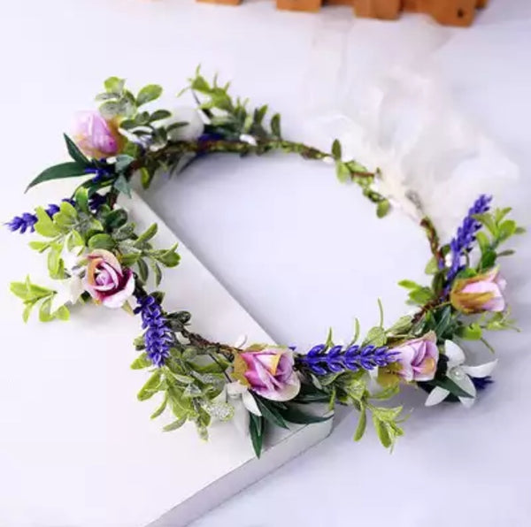 Coroa de Flores Acessório de Cabelo