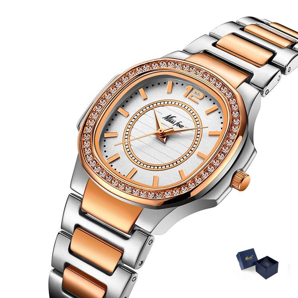 Relógio De Pulso Feminino Patek Ouro 4.8 Aço Inoxidável