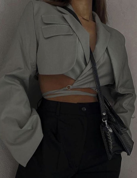 Blazer Cropped Transpassado