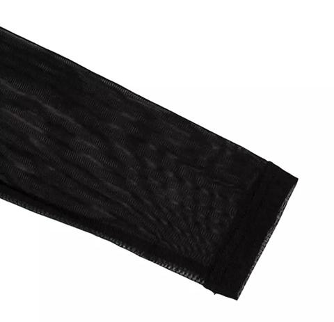 Vestido Midi em Tule Justo Preto