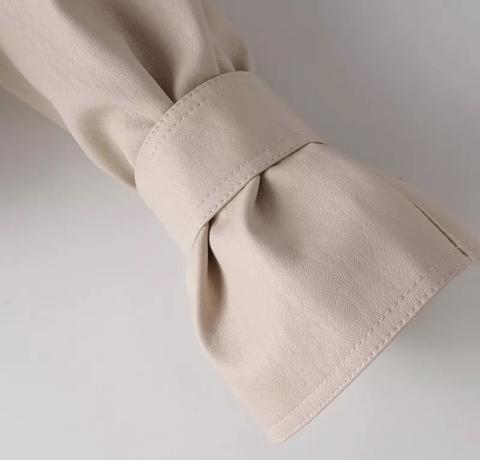 Cropped Lapel Leather Jacket 