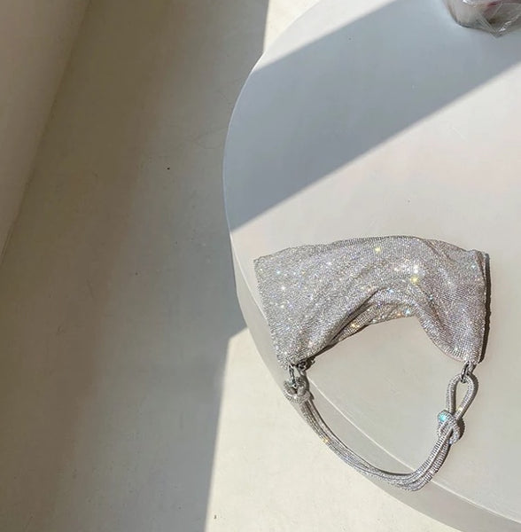 Bolsa de Ombro com Cristais Brilhante