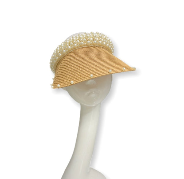 Chapéu de Palha com Bordas Peroladas