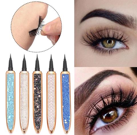 Eyeliner With Waterproof Glue For False Eyelashes 