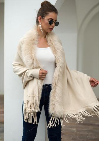 Wool Cape Warm Knitted Shawl