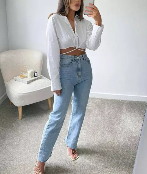 Camisa Cropped com Amarração