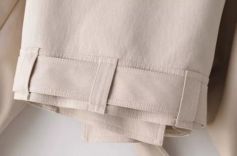 Cropped Lapel Leather Jacket 