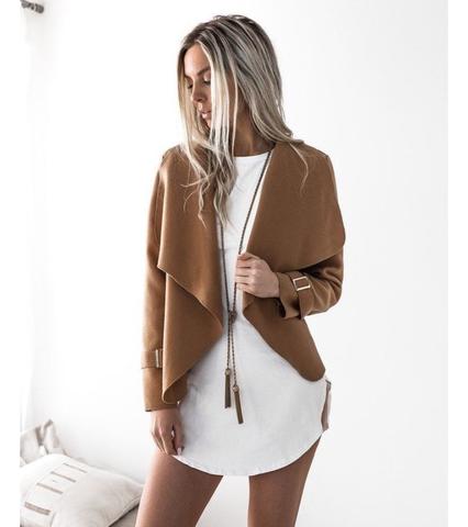 Lapel Wool Coat Jacket