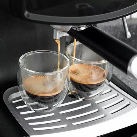 Kit 2 Copos Com Vidro Duplo 250 ML