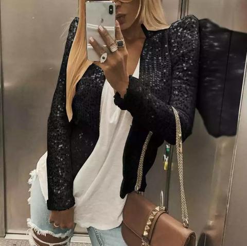 Blazer com Paête Lantejoulas