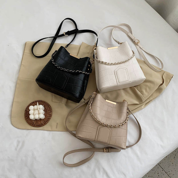 Bolsa de Couro Pequena com Dupla Alça