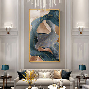 Pintura em Folha Nórdico Canvas Gold