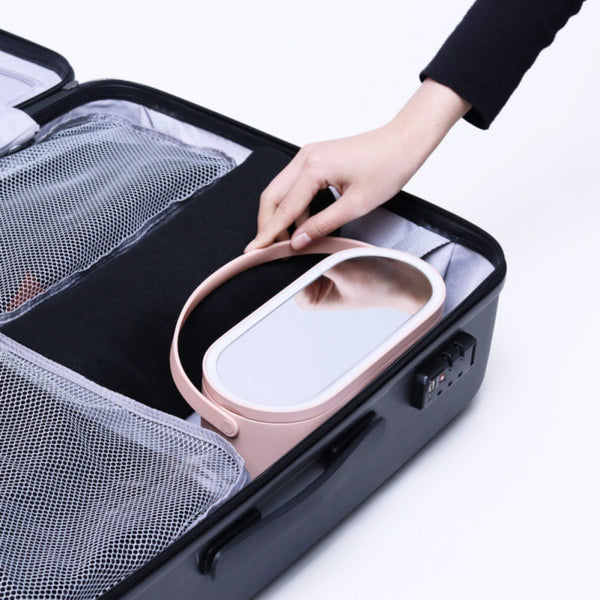 Portable Makeup Case Mirror With LED Light