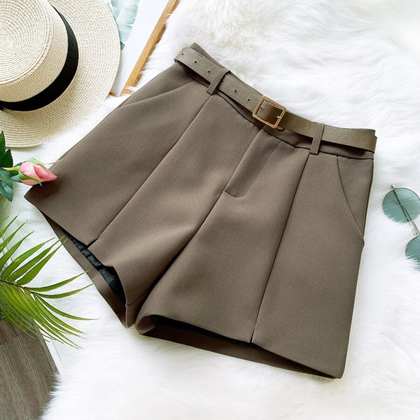 Shorts Social com Cinto Cintura Alta