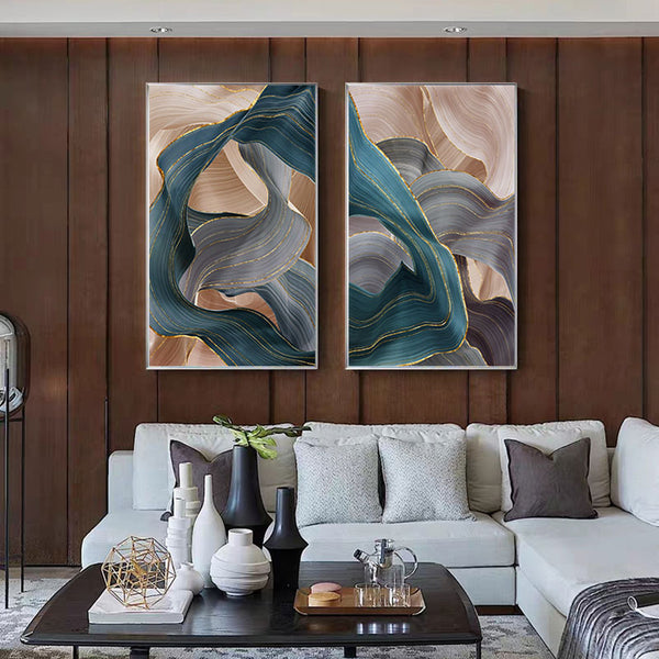 Pintura em Folha Nórdico Canvas Gold