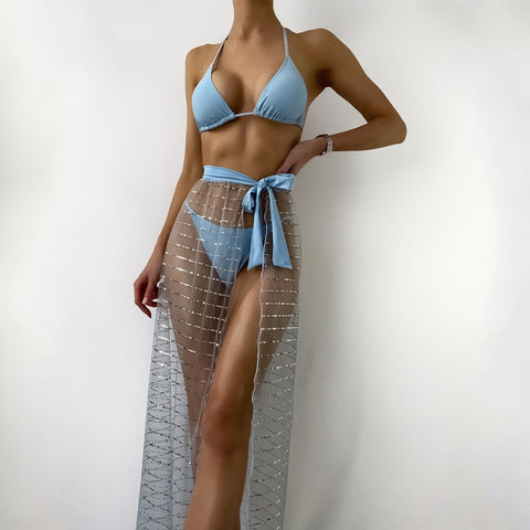 Conjunto 3 Peças Biquíni e Saída de Praia