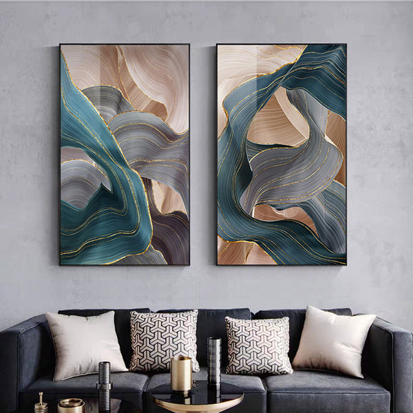 Pintura em Folha Nórdico Canvas Gold