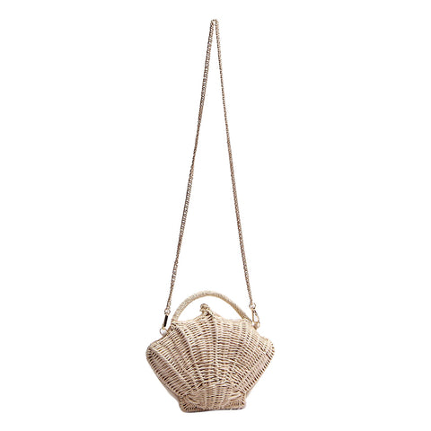 Bolsa Pequena de Ombro Artesanal Concha Praia
