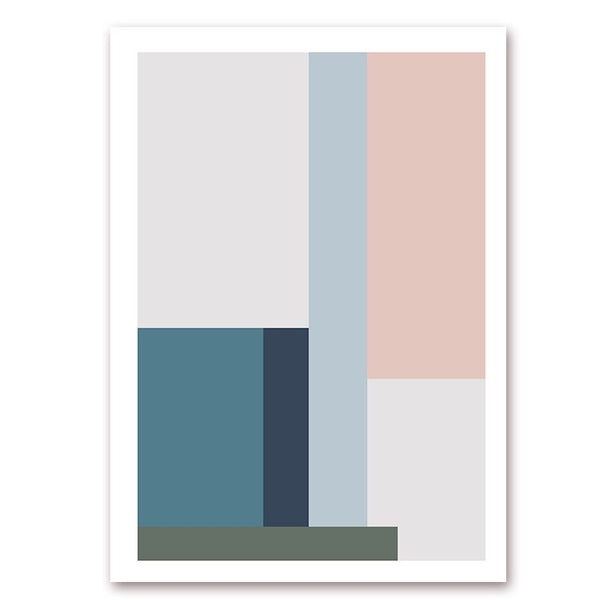 Minimalistc Abstrato Geometria Pintura em Folha