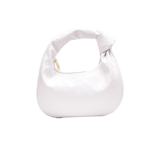 Bolsa Pequena de Mão em Couro com Nó na Alça