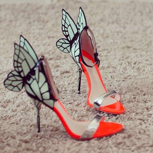 Angel Winged Thin High Heel Sandal