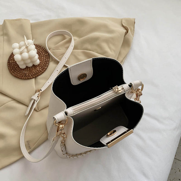 Bolsa de Couro Pequena com Dupla Alça