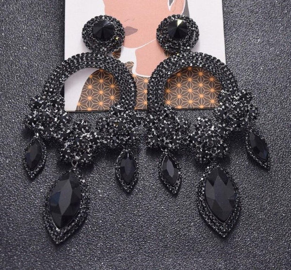 Large Crystal Earring Semi-jewelry