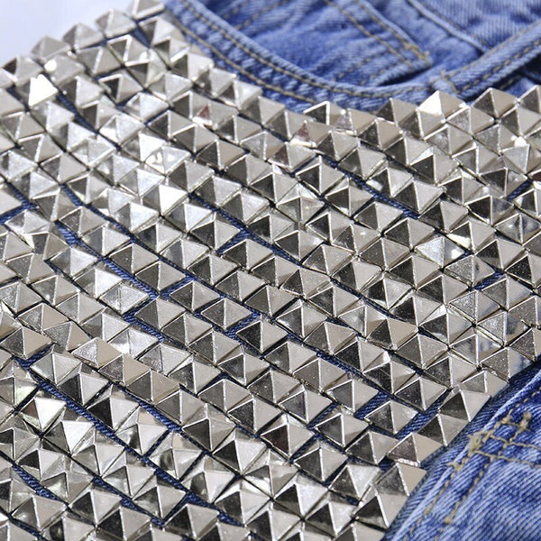 Custom Denim Shorts with Spike