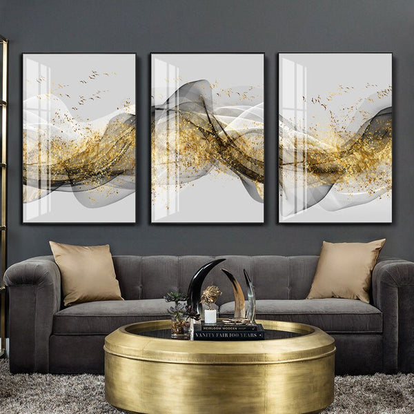 Pintura em Tela Folha Nórdico Abstrato