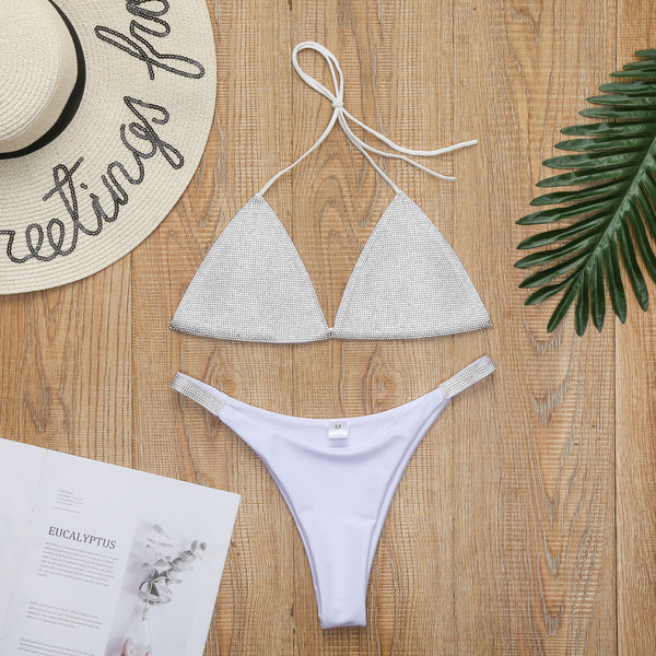 Shiny Semi Thong Bikini Set