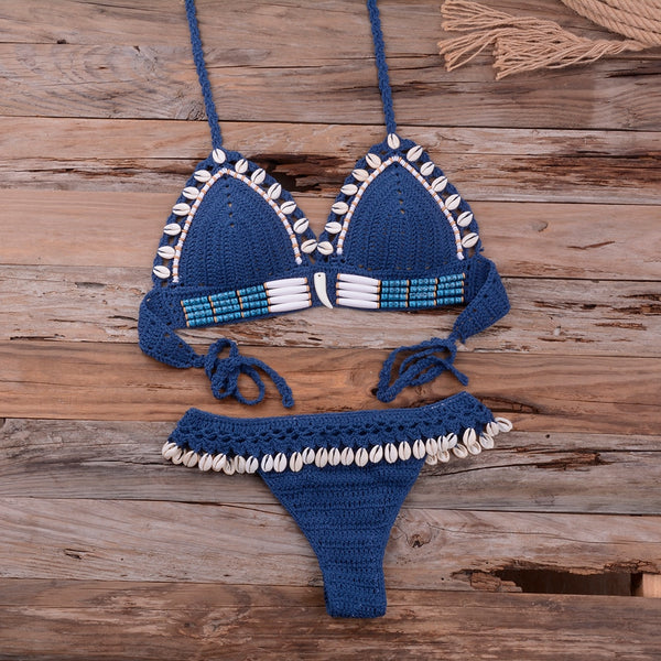 Conjunto de Biquíni em Crochê Fio Dental