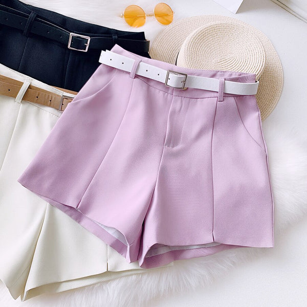 Shorts Social com Cinto Cintura Alta