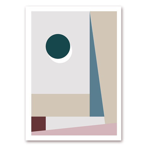 Minimalistc Abstrato Geometria Pintura em Folha