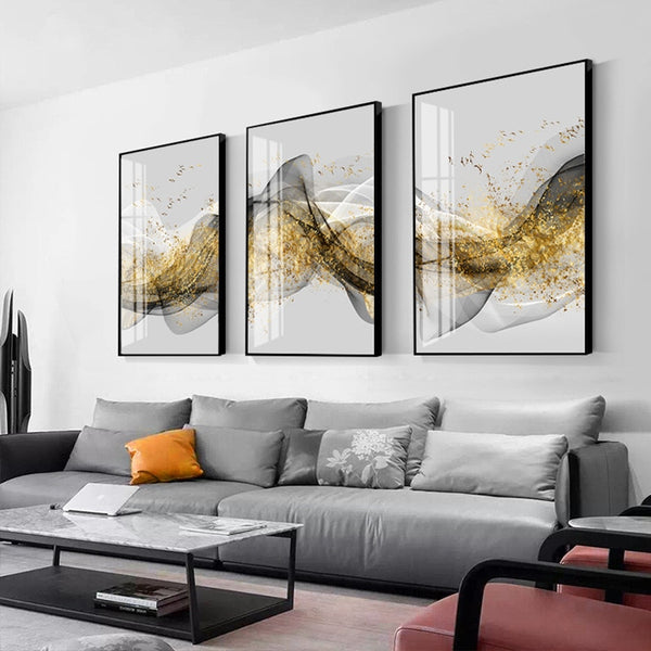 Pintura em Tela Folha Nórdico Abstrato